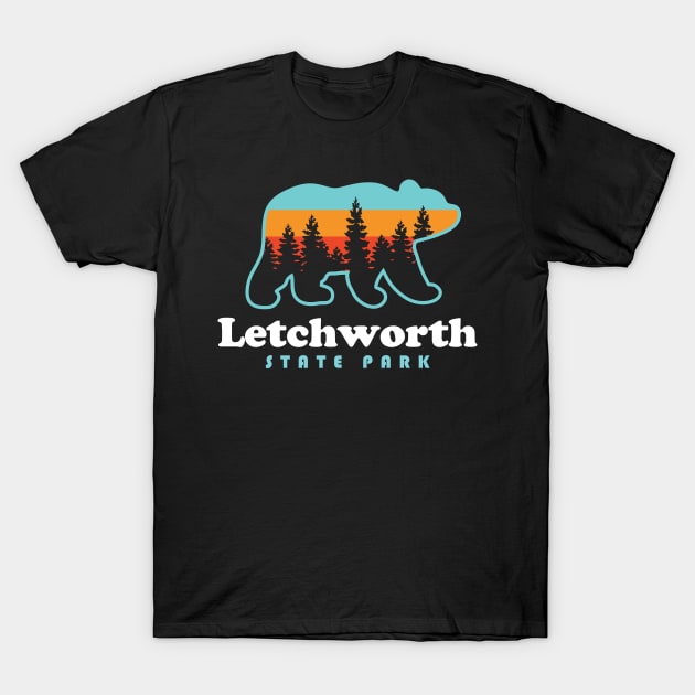 Letchworth State Park Trails Bears New York T-Shirt by PodDesignShop